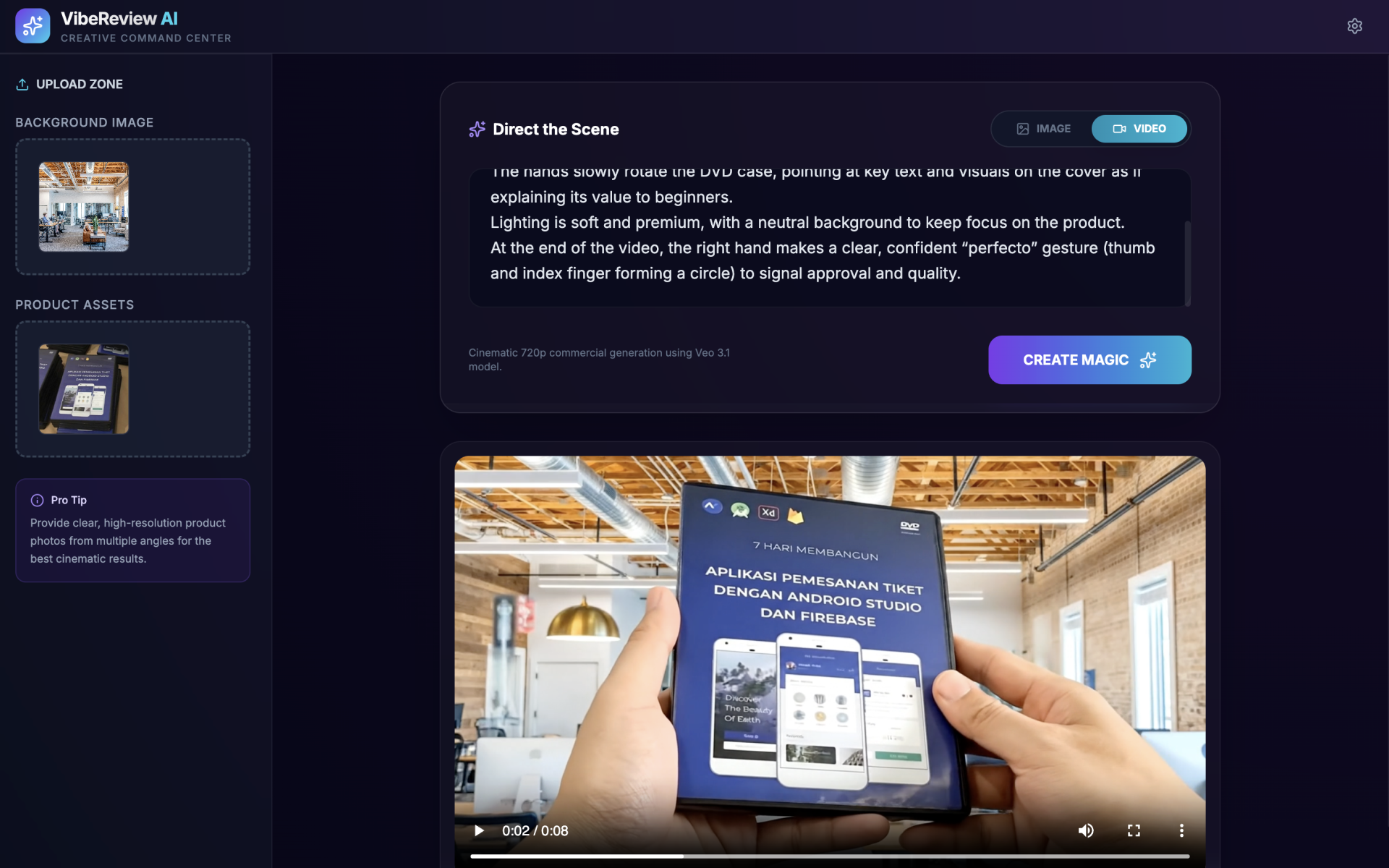VibeReview AI Powered Video Creation Gemini Veo React TypeScript